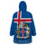 Iceland Wearable Blanket Hoodie Icelandic Coat Of Arms and Flag - Wonder Print Shop