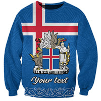 Personalised Iceland Sweatshirt Icelandic Coat Of Arms and Flag - Wonder Print Shop