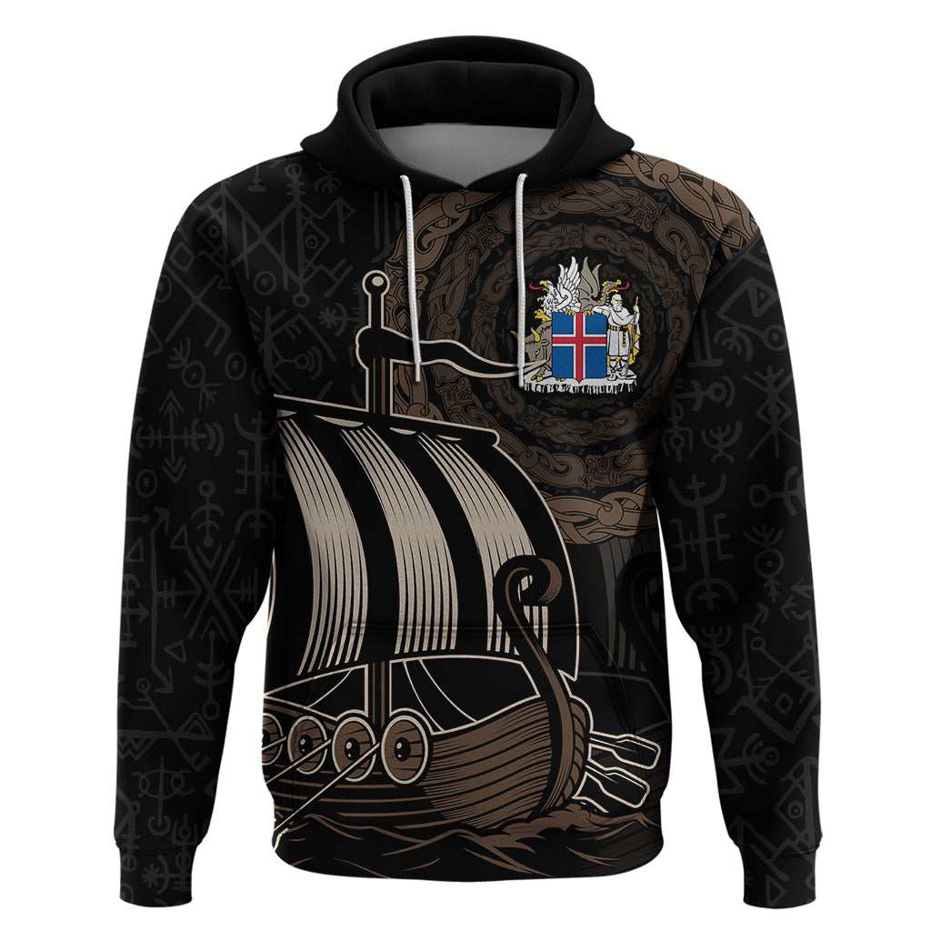 personalised-viking-iceland-hoodie-norman-ship-with-coat-of-arms-crossing-the-sea