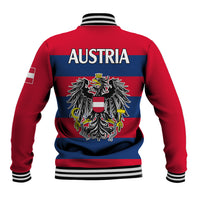 Austria Baseball Jacket Austrian Coat Of Arms Minimalist Red Style LT9 - Wonder Print Shop