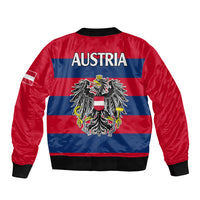 Austria Bomber Jacket Austrian Coat Of Arms Minimalist Red Style LT9 - Wonder Print Shop