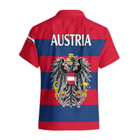 Austria Hawaiian Shirt Austrian Coat Of Arms Minimalist Red Style - Wonder Print Shop