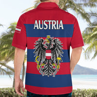 Austria Hawaiian Shirt Austrian Coat Of Arms Minimalist Red Style - Wonder Print Shop