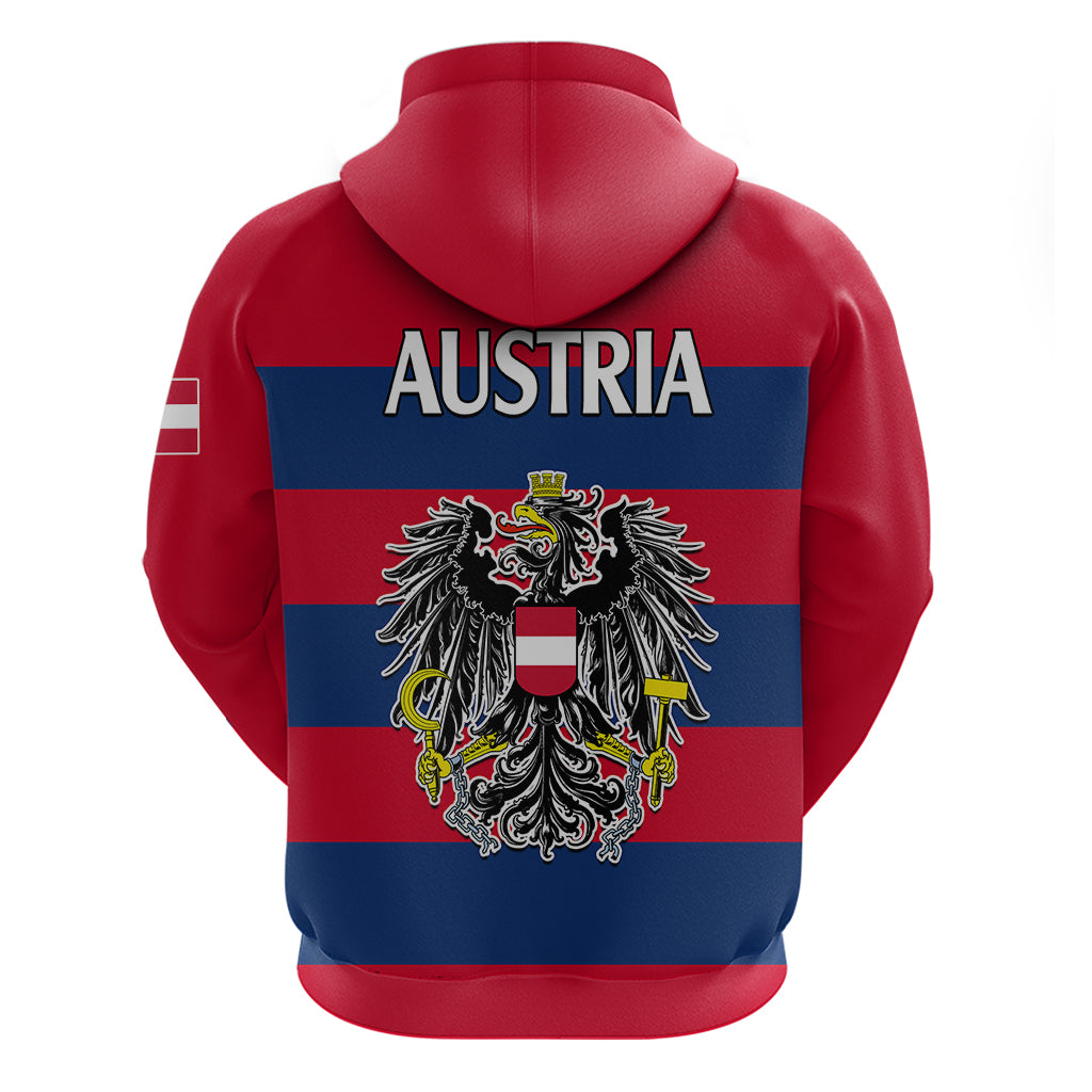 Austria Hoodie Austrian Coat Of Arms Minimalist Red Style - Wonder Print Shop