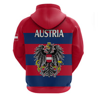 Austria Hoodie Austrian Coat Of Arms Minimalist Red Style - Wonder Print Shop