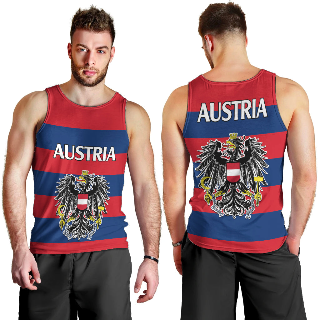 austria-men-tank-top-austrian-coat-of-arms-minimalist-red-style