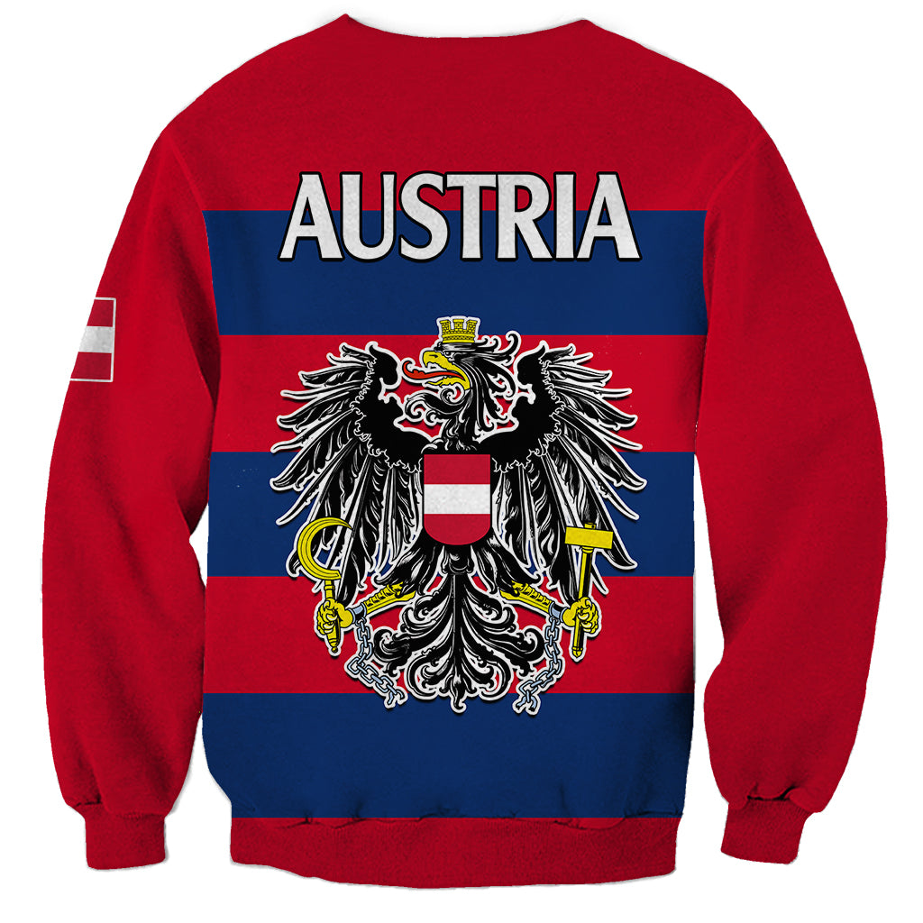 Austria Sweatshirt Austrian Coat Of Arms Minimalist Red Style - Wonder Print Shop