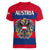Austria Women V Neck T Shirt Austrian Coat Of Arms Minimalist Red Style - Wonder Print Shop