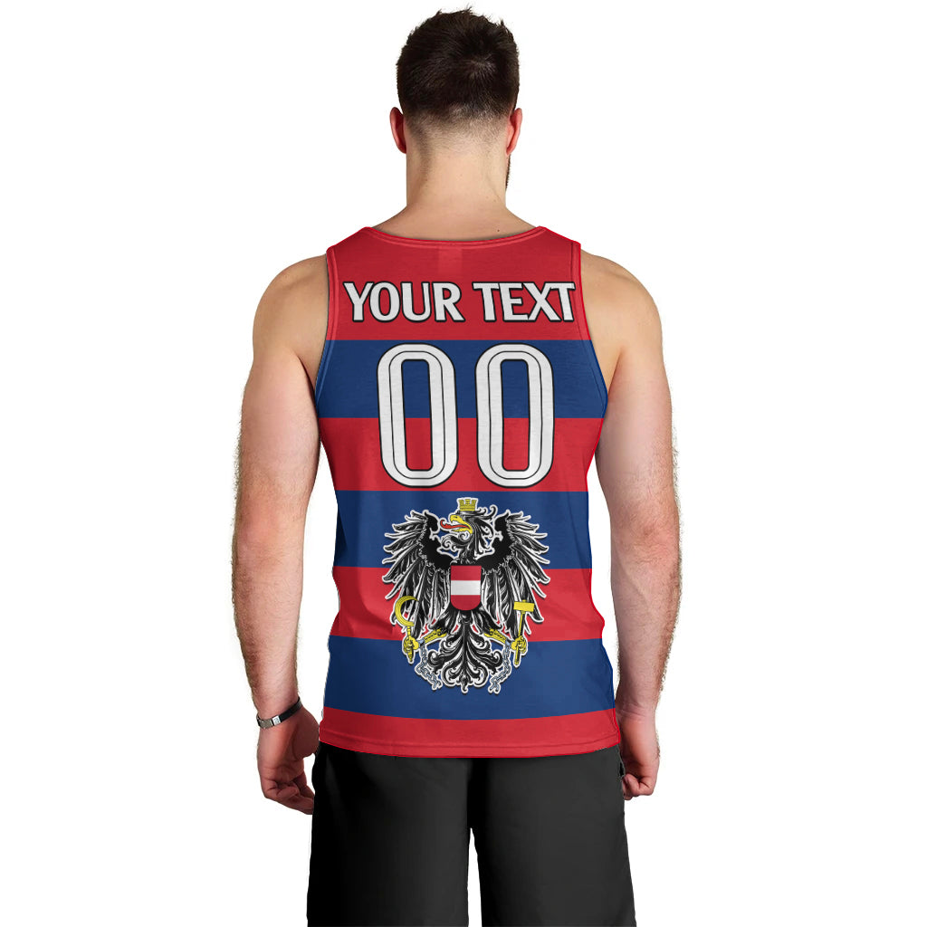 custom-text-and-number-austria-men-tank-top-austrian-coat-of-arms-minimalist-red-style