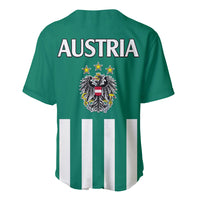 Austria Baseball Jersey Austrian Coat Of Arms Minimalist Green Style No1 LT9 - Wonder Print Shop
