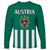 Austria Long Sleeve Shirt Austrian Coat Of Arms Minimalist Green Style No1 - Wonder Print Shop