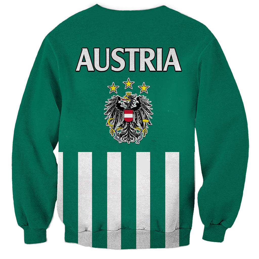 Austria Sweatshirt Austrian Coat Of Arms Minimalist Green Style No1 - Wonder Print Shop