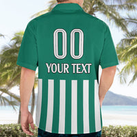 (Custom Text And Number) Austria Hawaiian Shirt Austrian Coat Of Arms Minimalist Green Style No1 - Wonder Print Shop