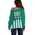 (Custom Text And Number) Austria Off Shoulder Sweater Austrian Coat Of Arms Minimalist Green Style No1 - Wonder Print Shop