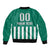(Custom Text And Number) Austria Sleeve Zip Bomber Jacket Austrian Coat Of Arms Minimalist Green Style No1 - Wonder Print Shop