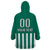 (Custom Text And Number) Austria Wearable Blanket Hoodie Austrian Coat Of Arms Minimalist Green Style No1 - Wonder Print Shop