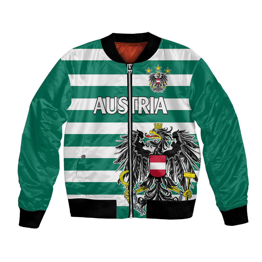 Austria Bomber Jacket Austrian Coat Of Arms Minimalist Green Style No2 LT9 - Wonder Print Shop