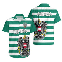 Austria Hawaiian Shirt Austrian Coat Of Arms Minimalist Green Style No2 - Wonder Print Shop
