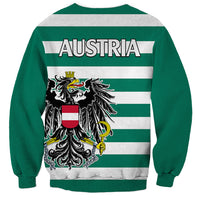 Austria Sweatshirt Austrian Coat Of Arms Minimalist Green Style No2 - Wonder Print Shop