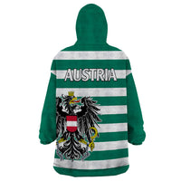 Austria Wearable Blanket Hoodie Austrian Coat Of Arms Minimalist Green Style No2 - Wonder Print Shop