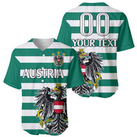 (Custom Text And Number) Austria Baseball Jersey Austrian Coat Of Arms Minimalist Green Style No2 LT9 - Wonder Print Shop