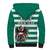 (Custom Text And Number) Austria Sherpa Hoodie Austrian Coat Of Arms Minimalist Green Style No2 - Wonder Print Shop