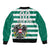 (Custom Text And Number) Austria Sleeve Zip Bomber Jacket Austrian Coat Of Arms Minimalist Green Style No2 - Wonder Print Shop