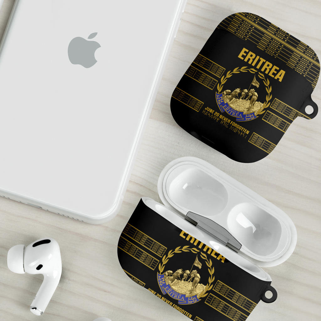 Eritrea Martyrs Day June 20 AirPods Case Never Forgotten Proud Eritrean Heritage Black Version