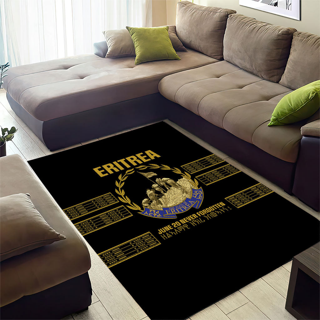 Eritrea Martyrs Day June 20 Area Rug Never Forgotten Proud Eritrean Heritage Black Version