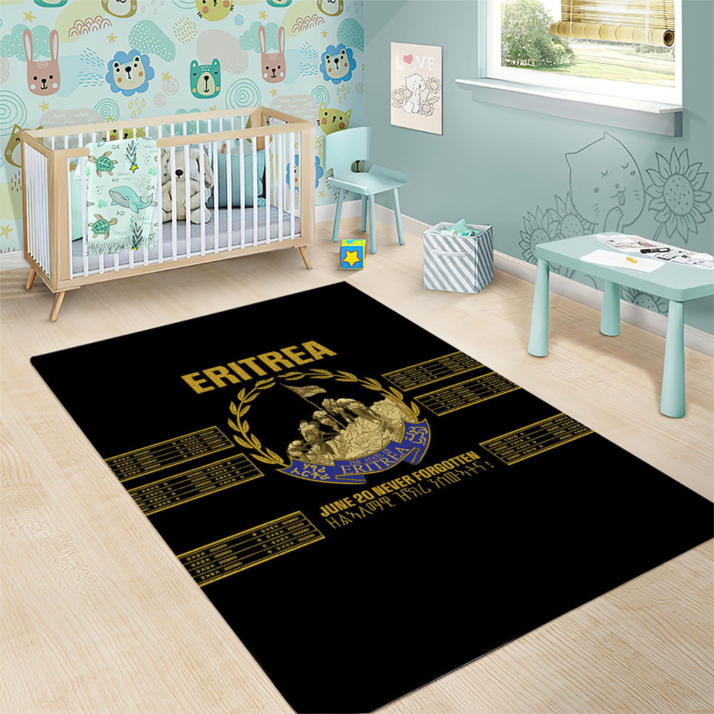 Eritrea Martyrs Day June 20 Area Rug Never Forgotten Proud Eritrean Heritage Black Version