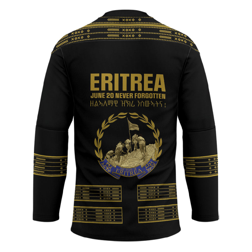 Eritrea Martyrs Day June 20 Hockey Jersey Never Forgotten Proud Eritrean Heritage Black Version