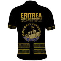Eritrea Martyrs Day June 20 Polo Shirt Never Forgotten Proud Eritrean Heritage Black Version