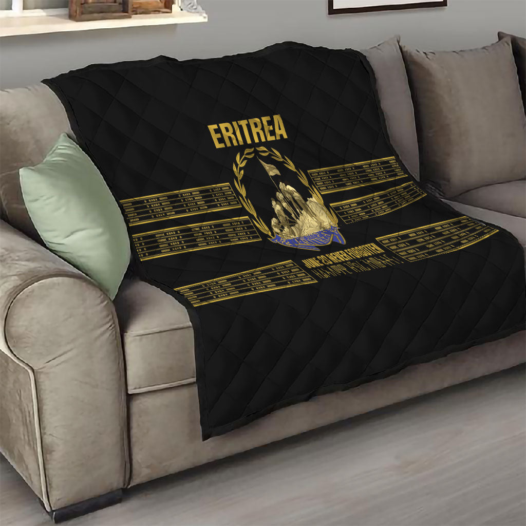 Eritrea Martyrs Day June 20 Quilt Never Forgotten Proud Eritrean Heritage Black Version