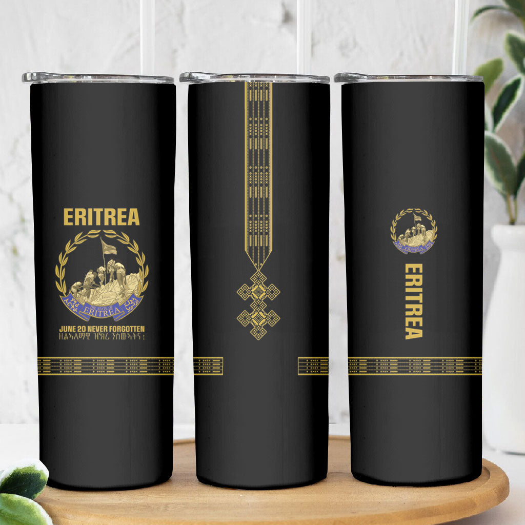 Eritrea Martyrs Day June 20 Skinny Tumbler Never Forgotten Proud Eritrean Heritage Black Version