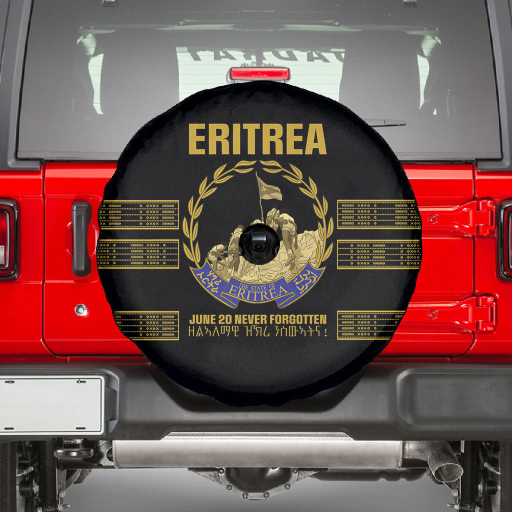Eritrea Martyrs Day June 20 Spare Tire Cover Never Forgotten Proud Eritrean Heritage Black Version
