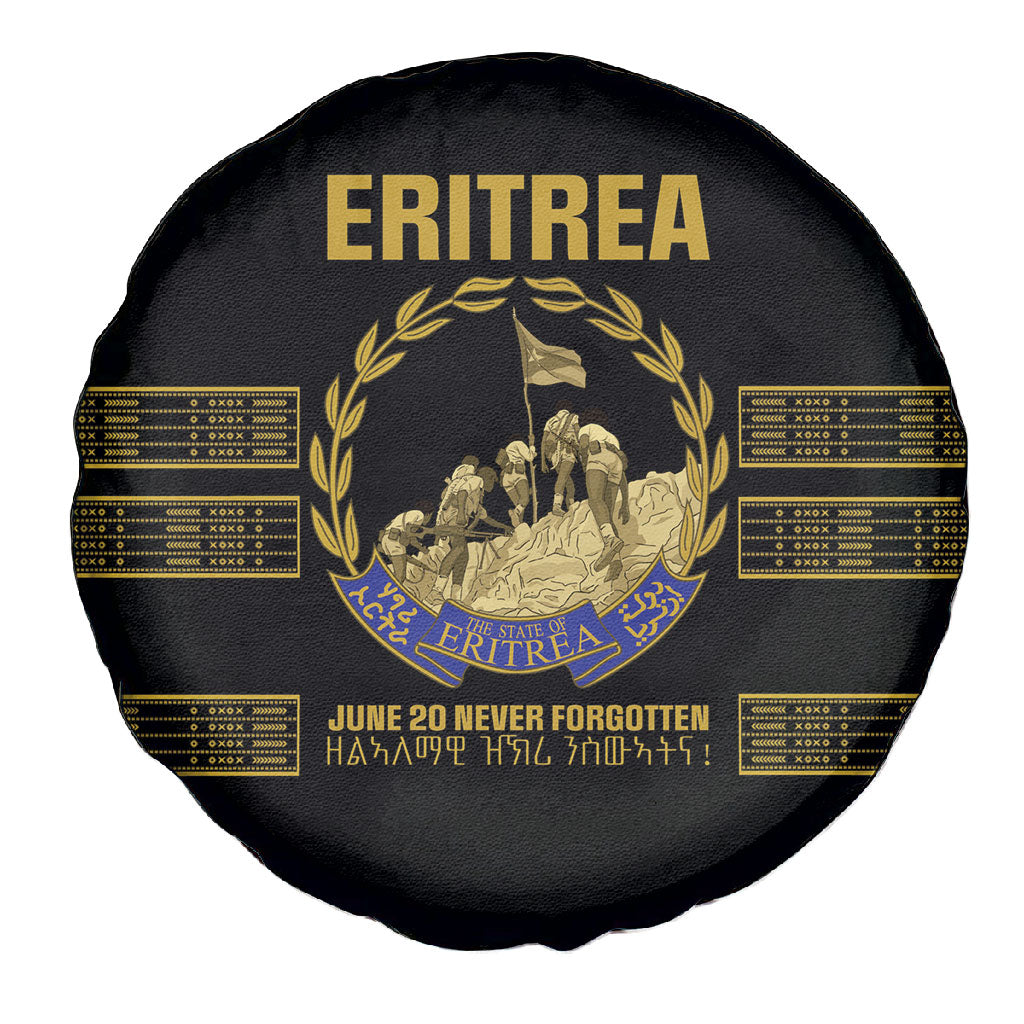 Eritrea Martyrs Day June 20 Spare Tire Cover Never Forgotten Proud Eritrean Heritage Black Version
