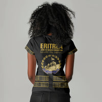 Eritrea Martyrs Day June 20 Women V-Neck T-Shirt Never Forgotten Proud Eritrean Heritage Black Version