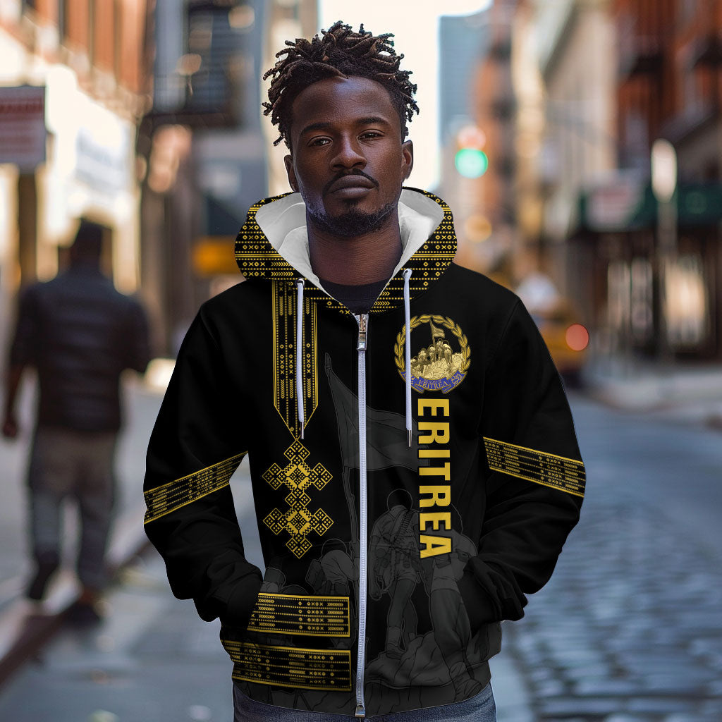 Eritrea Martyrs Day June 20 Zip Hoodie Never Forgotten Proud Eritrean Heritage Black Version