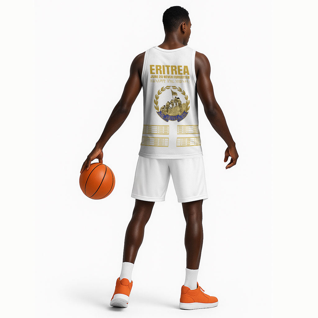 Eritrea Martyrs Day June 20 Basketball Jersey Never Forgotten Proud Eritrean Heritage White Version