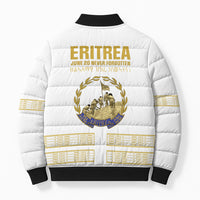 Eritrea Martyrs Day June 20 Bomber Puffer Jacket Never Forgotten Proud Eritrean Heritage White Version