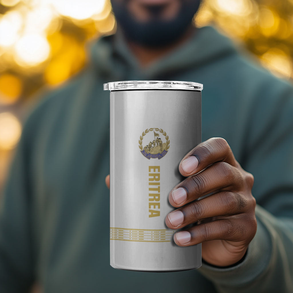 Eritrea Martyrs Day June 20 4 in 1 Can Cooler Tumbler Never Forgotten Proud Eritrean Heritage White Version