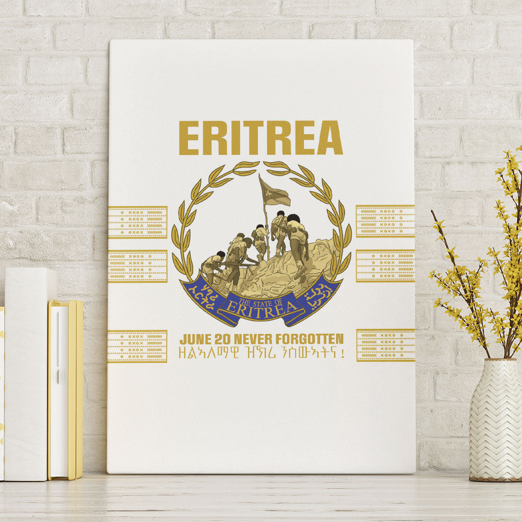 Eritrea Martyrs Day June 20 Canvas Wall Art Never Forgotten Proud Eritrean Heritage White Version