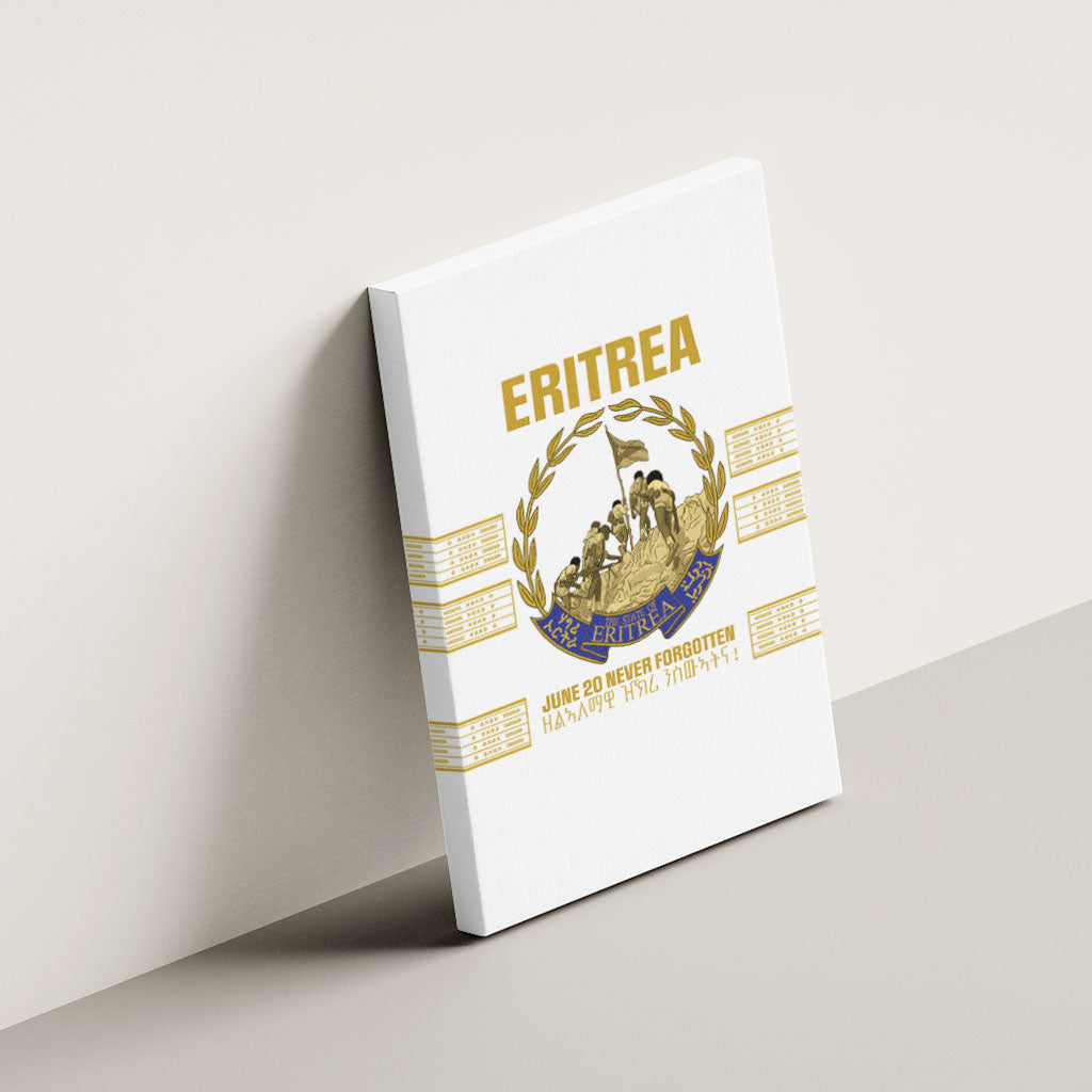 Eritrea Martyrs Day June 20 Canvas Wall Art Never Forgotten Proud Eritrean Heritage White Version