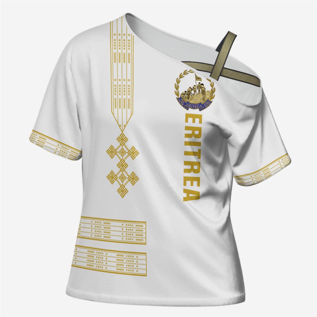 Eritrea Martyrs Day June 20 Cross Shoulder Shirt Never Forgotten Proud Eritrean Heritage White Version