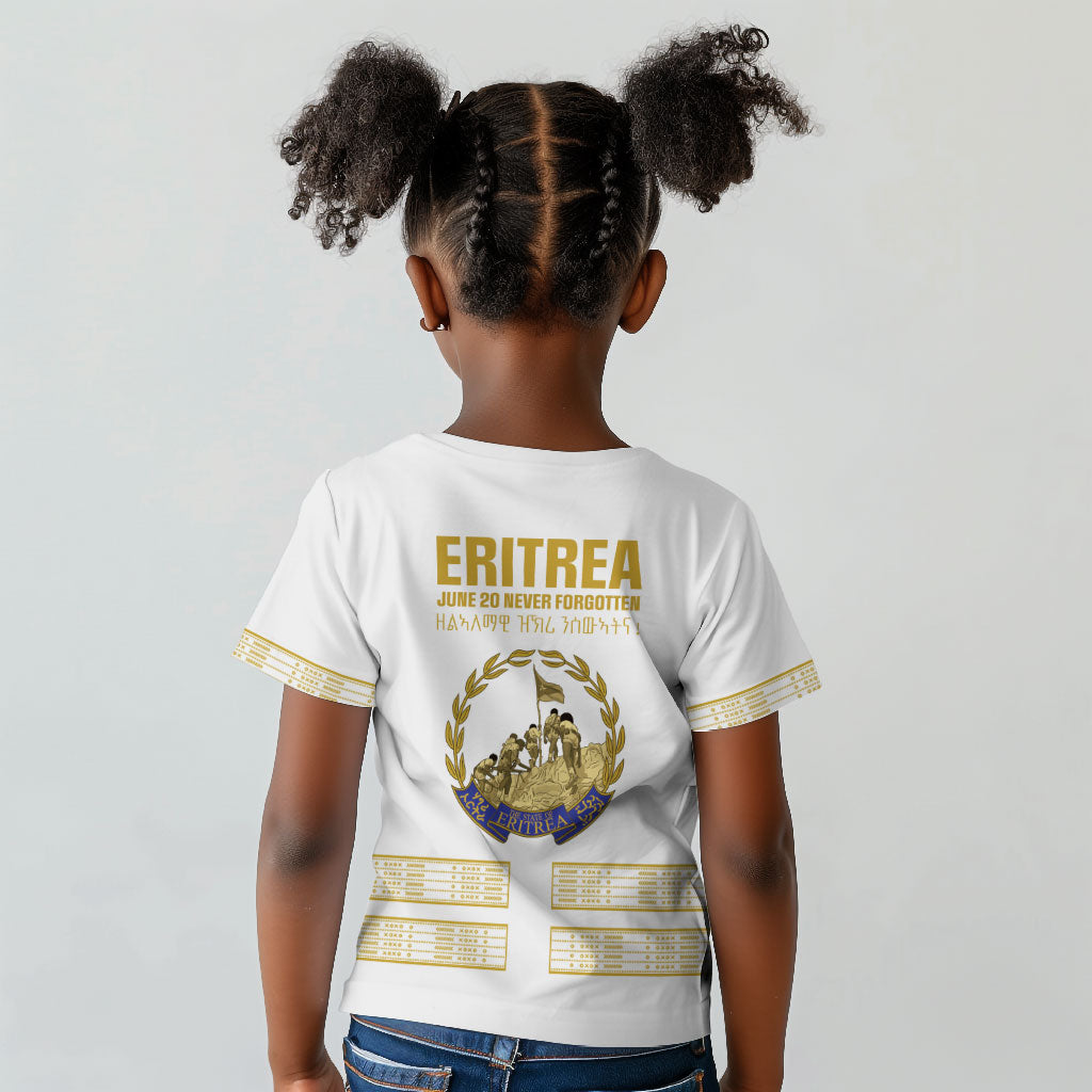 Eritrea Martyrs Day June 20 Kid T shirt Never Forgotten Proud Eritrean Heritage White Version