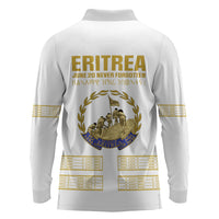 Eritrea Martyrs Day June 20 Long Sleeve Polo Shirt Never Forgotten Proud Eritrean Heritage White Version