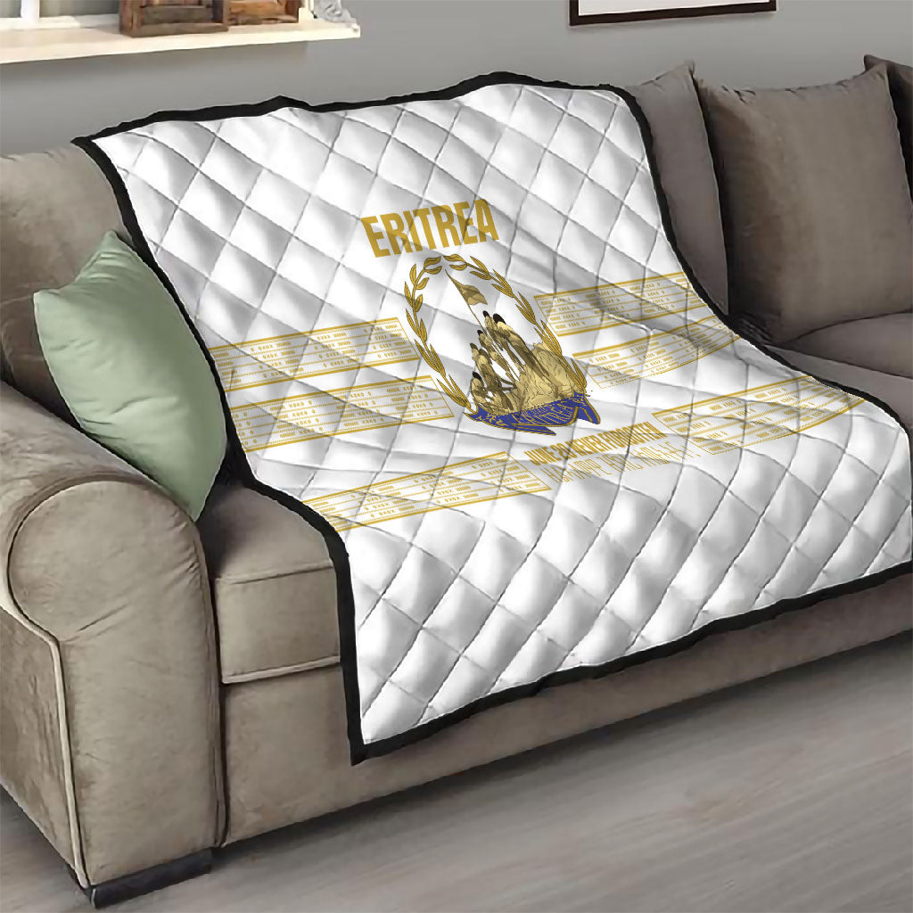 Eritrea Martyrs Day June 20 Quilt Never Forgotten Proud Eritrean Heritage White Version