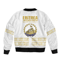Eritrea Martyrs Day June 20 Sleeve Zip Bomber Jacket Never Forgotten Proud Eritrean Heritage White Version