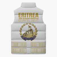 Eritrea Martyrs Day June 20 Sleeveless Puffer Jacket Never Forgotten Proud Eritrean Heritage White Version