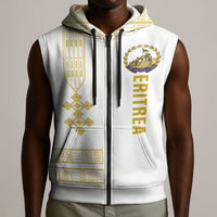 Eritrea Martyrs Day June 20 Sleeveless Zip Hoodie Never Forgotten Proud Eritrean Heritage White Version